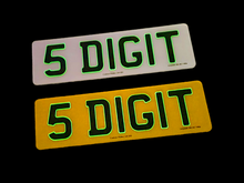 Load image into Gallery viewer, Glow in the Dark 3D Black Gel Number Plate