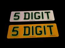 Load image into Gallery viewer, Glow in the Dark 3D Black Gel Number Plate