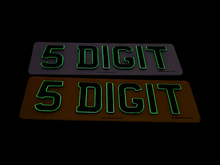 Load image into Gallery viewer, Glow in the dark 4D Gel Number Plate
