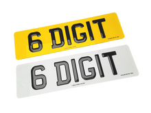 Load image into Gallery viewer, 3D Black Gel Number Plate