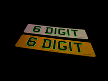 Load image into Gallery viewer, Glow in the Dark 3D Black Gel Number Plate