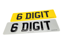 Load image into Gallery viewer, 3D Black Gel Number Plate