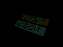 Load image into Gallery viewer, Glow in the dark 4D Gel Number Plate