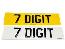 Load image into Gallery viewer, Glow in the Dark 3D Black Gel Number Plate