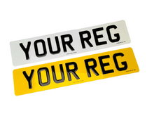 Load image into Gallery viewer, Glow in the Dark 3D Black Gel Number Plate