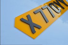 Load image into Gallery viewer, Hex Shaped 4D Acrylic Number Plate