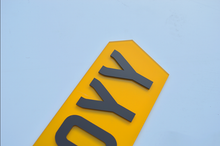Load image into Gallery viewer, Hex Shaped 4D Acrylic Number Plate