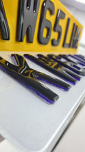Load image into Gallery viewer, purple gel Number Plate - Crystal Plates