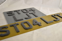 Load image into Gallery viewer, tinted carbon gel 4d number plates-Crystal plates