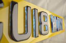 Load image into Gallery viewer, blue gel Number Plate - Crystal Plates