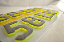 Load image into Gallery viewer, carbon green gel Number Plate - Crystal Plates