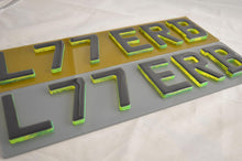Load image into Gallery viewer, tinted green gel Number Plate - Crystal Plates