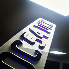 Load image into Gallery viewer, purple gel Number Plate - Crystal Plates
