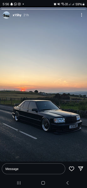 Mercedes 190e with some legal 3D plates