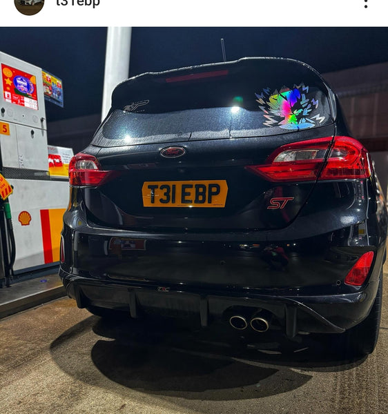 Ford Fiesta ST with some hex shaped 4D plates