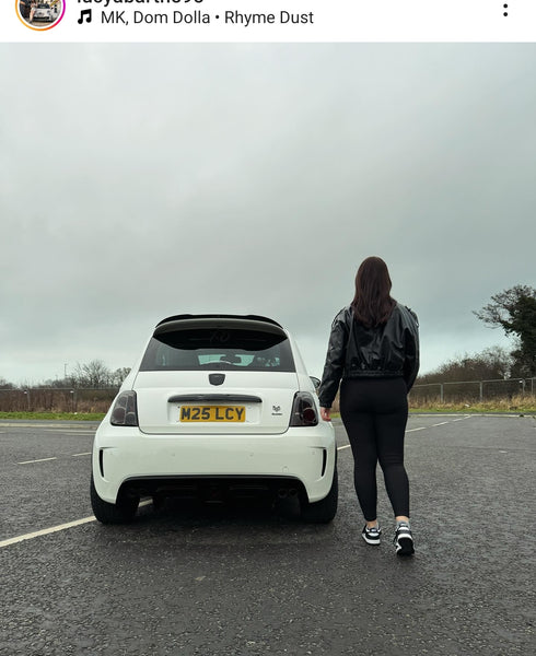 Fiat Abarth 595 with some legal 3D gel plates