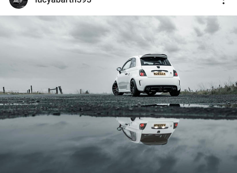 Fiat Abarth 595 with some legal 3D gel plates