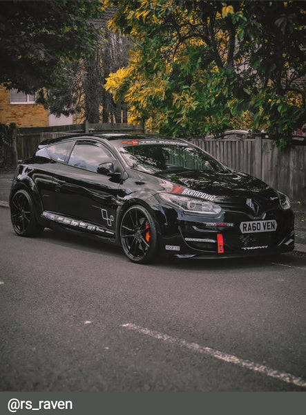 Renault Megane RS with some hex shaped 4D plates
