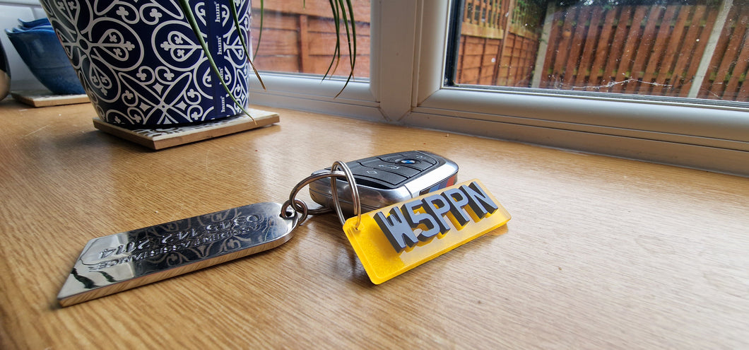 4D Personalised Number Plate Keyring