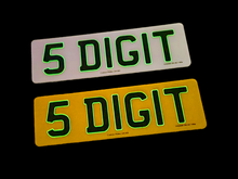 Load image into Gallery viewer, Glow in the Dark 3D Black Gel Number Plate
