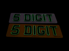 Load image into Gallery viewer, Glow in the dark 4D Gel Number Plate
