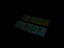 Load image into Gallery viewer, Glow in the dark 4D Gel Number Plate
