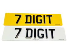 Load image into Gallery viewer, Glow in the Dark 3D Black Gel Number Plate
