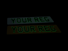 Load image into Gallery viewer, Glow in the Dark 3D Black Gel Number Plate
