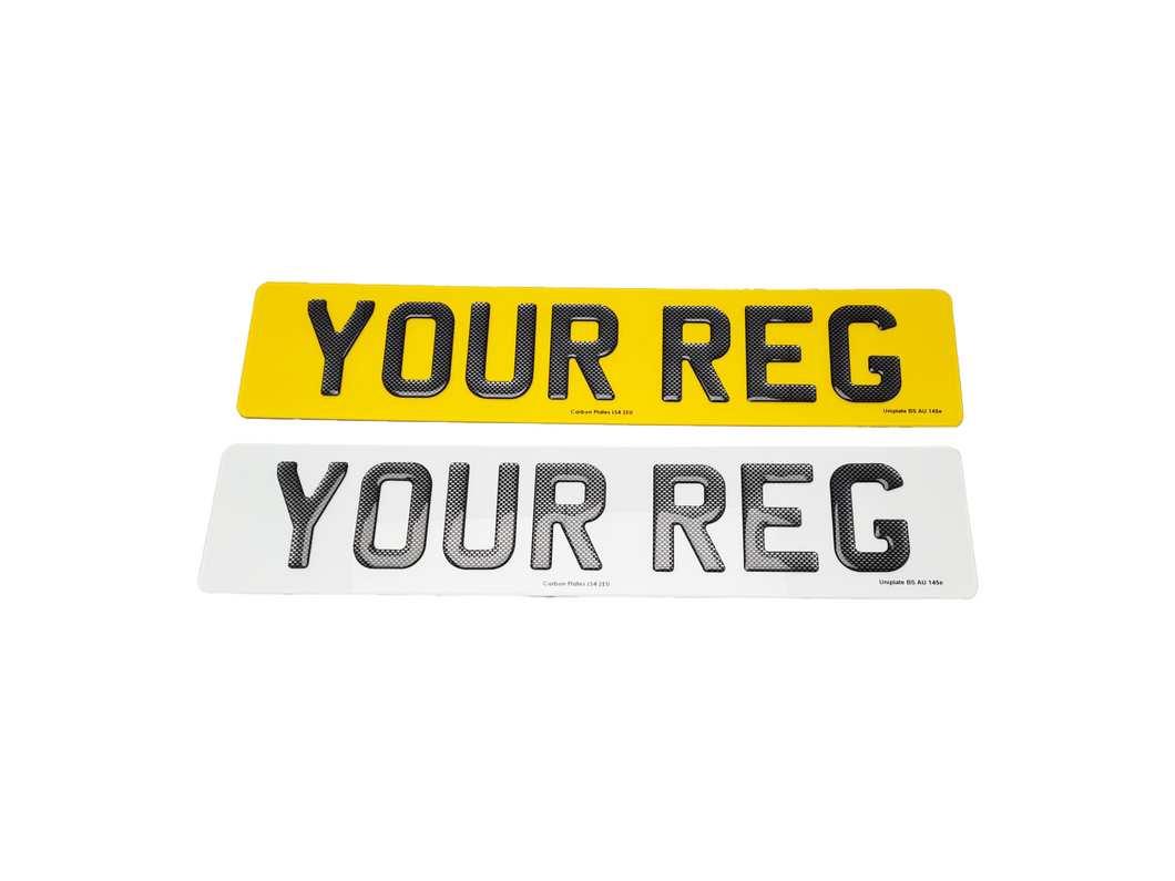 3D Carbon Gel Number Plate