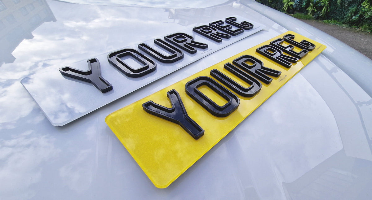 4D Ghost Outline Acrylic Number Plates - Cheapest UK Supplier - High ...