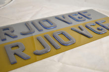 Load image into Gallery viewer, tinted blue gel Number Plate - Crystal Plates
