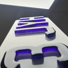 Load image into Gallery viewer, purple gel Number Plate - Crystal Plates
