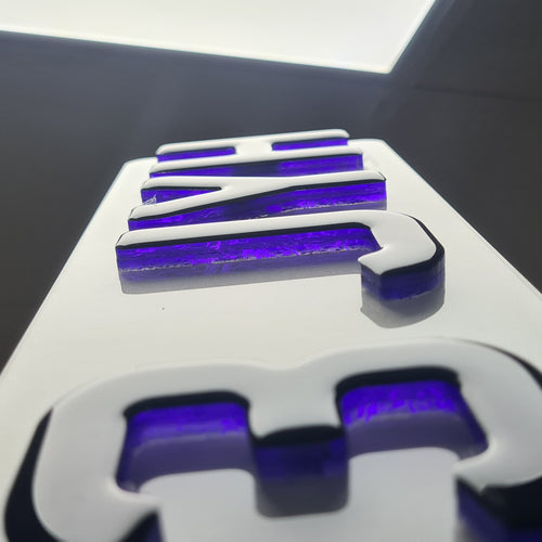 purple gel Number Plate - Crystal Plates