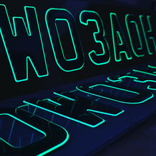Load image into Gallery viewer, Glow in the dark 4D Gel Number Plate
